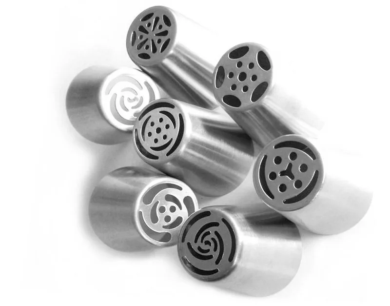 7 шт./лот нержавеющая сталь русский тюльпан обледенения трубопроводов сопло торт