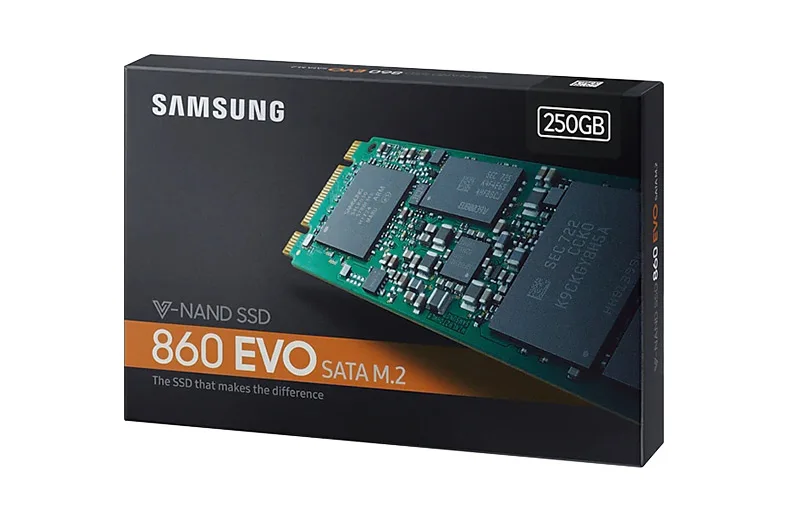 SAMSUNG SSD 500GB 860 EVO SATA M.2 250GB Внутренний твердотельный жесткий диск 1 ТБ HDD MLC для ноутбуков настольных ПК