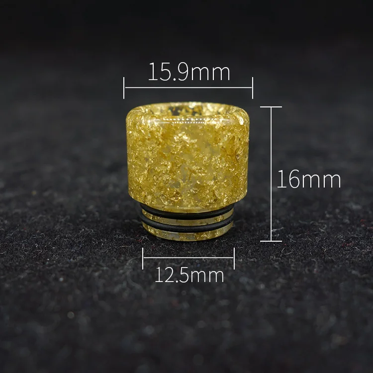 1 шт. Смола 810 золотые капельные наконечники для rda rta атомайзер bling Блестящий