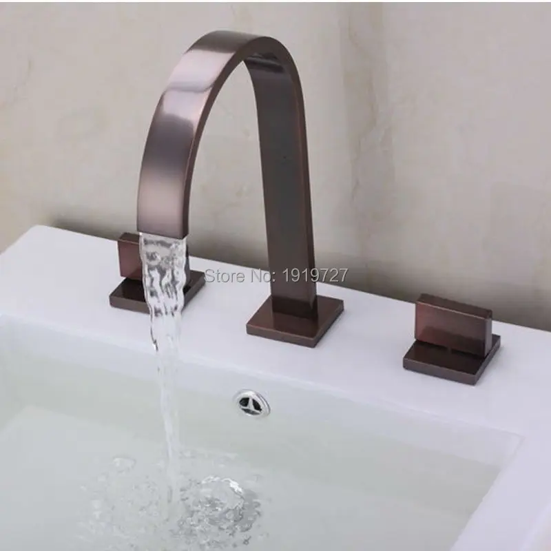 Бронзовый Смеситель для раковины в ванной комнате с масляным напылением и 3