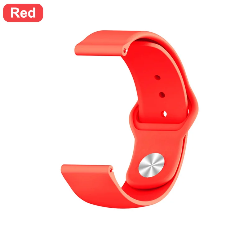 Red XShum силиконовый ремешок 22 мм 20 мм для Xiaomi Amazfit Bip Pace Ремешок Универсальный браслет на запястье спортивный силиконовый ремешок Смарт-часы браслет - Цвет: Red