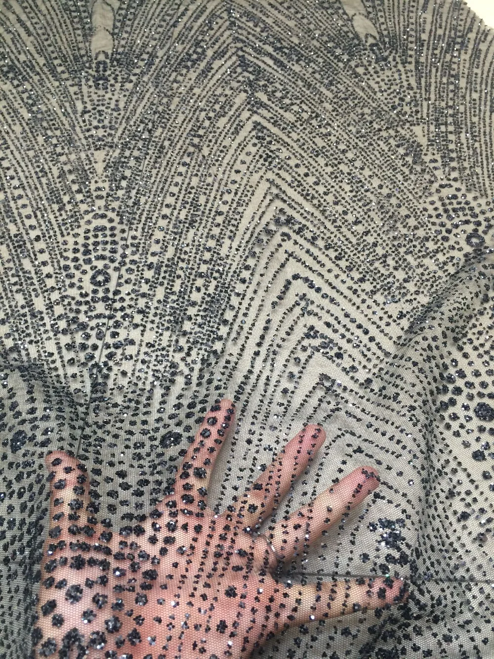 Супер качество 5 ярдов/партия черная блестящая кружевная ткань cici-52721-2 вышитое