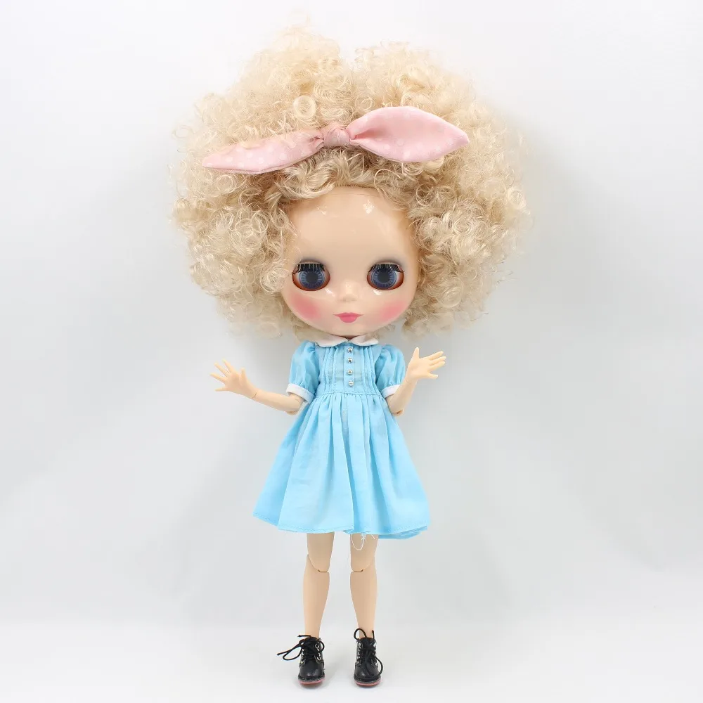 Ледяной DBS Blyth кукольные Срединная куклы 1/6 bjd 1/8 сестра семья вьющихся волос афро 30