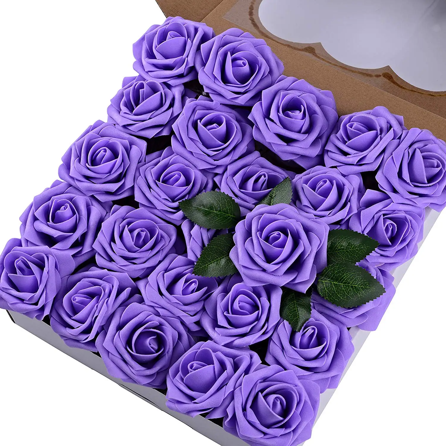 Lavender Лидер продаж, искусственная Роза, Подарочная коробка на День святого Валентина, 50 шт., настоящие румяна, искусственные розы для рукоделия, свадебные букеты, центральные украшения, свадебный душ - Цвет: Lavender