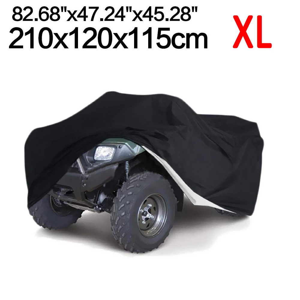 

XL 190T ATV Quad Bike Cover Black Waterproof Anti-UV Protector Cover & Storage Bag Fit For Polaris Honda Yamaha Can-Am Suzuki