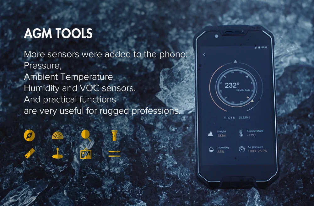 Официальный AGM X2 5," 4G смартфон 6G+ 64G/128GB Android 7,1 мобильный телефон IP68 Водонепроницаемый Восьмиядерный 6000mAhNFC VOC