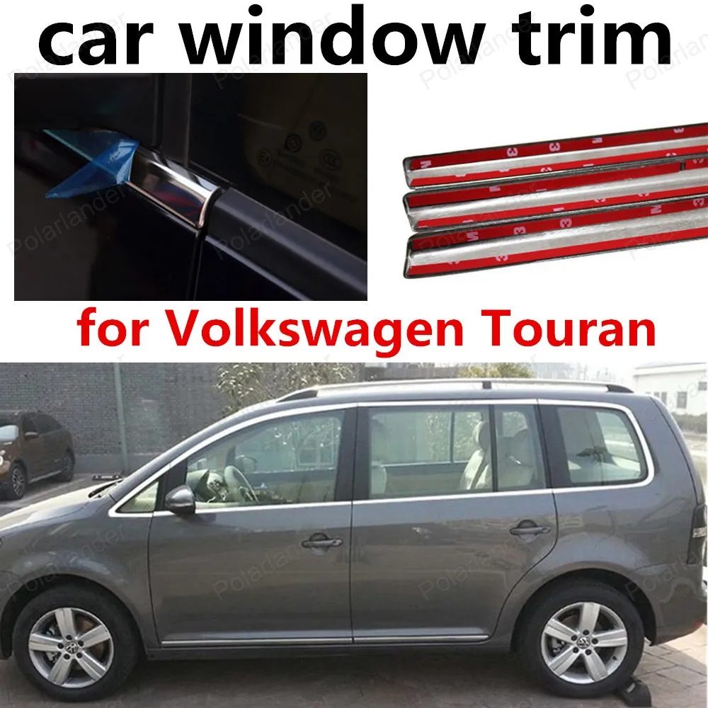 

Оптовая продажа для Volkswagen Touran 2008-2015, Стайлинг автомобиля из нержавеющей стали, отделка окна без фотостолбика
