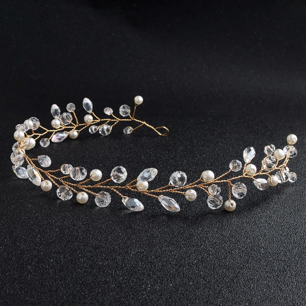 Простые Свадебные головные повязки ручной работы QYY новейшие жемчужные