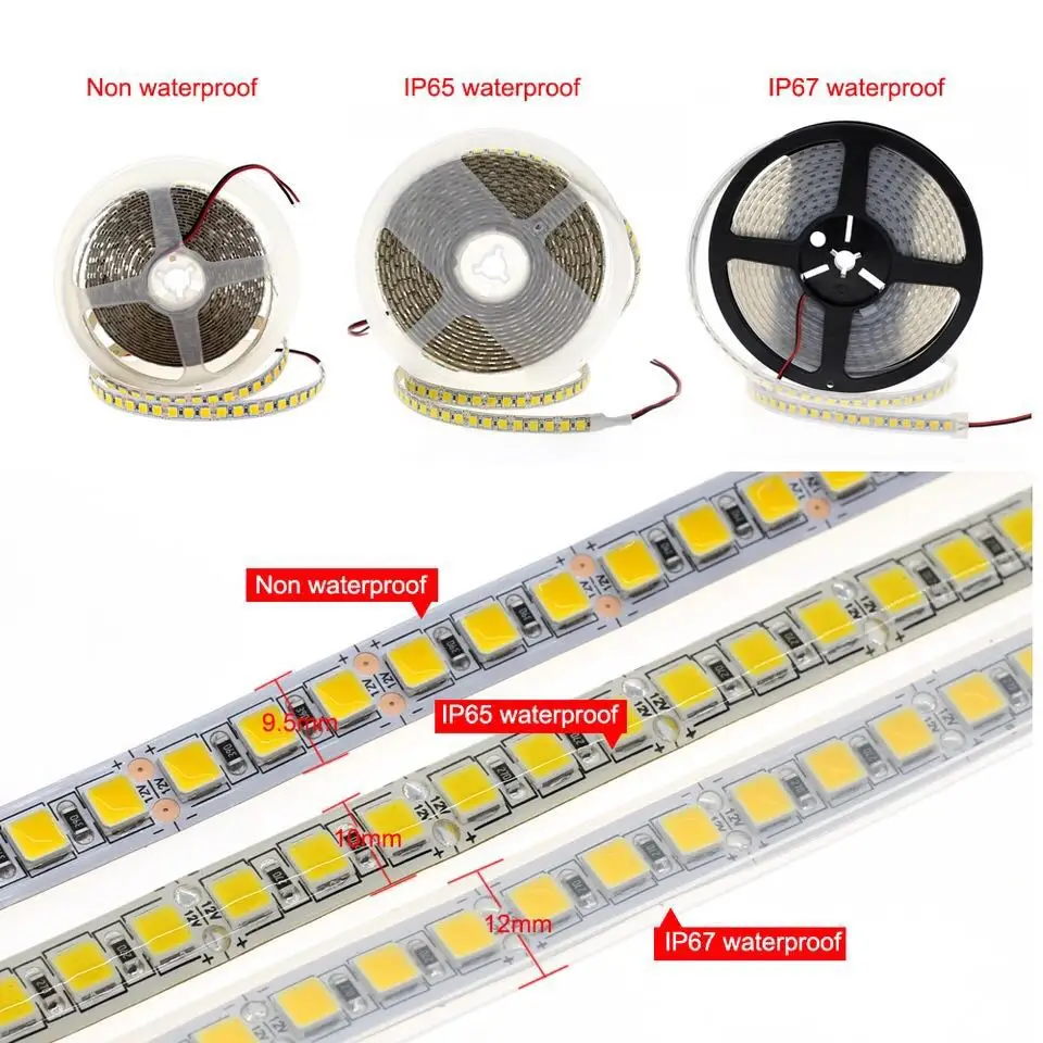 Светодиодная лента SMD5054 12 в пост. Тока высокая яркость 120 светодиодов/м теплый