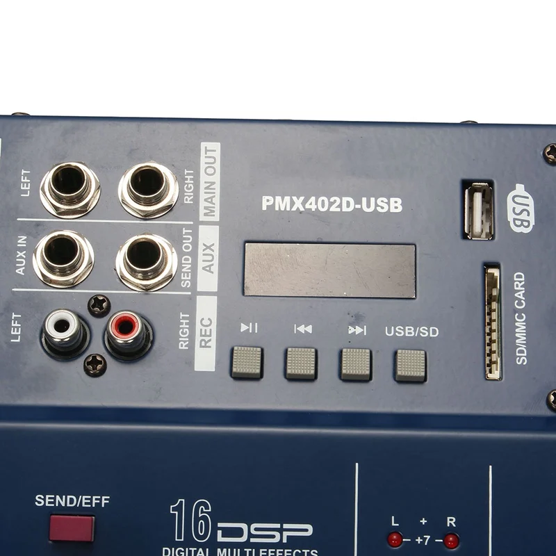 ELM Профессиональный 4 канальный караоке цифровой звук микшерный пульт микрофон