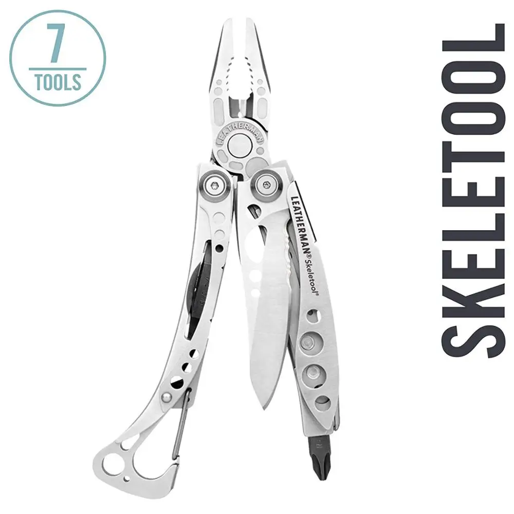 Stainless Stell LEATHERMAN-skelecool легкий Мультитул с комбинированным ножом и открывалкой для бутылок XS/SX/CX/RX - Цвет: Stainless Stell