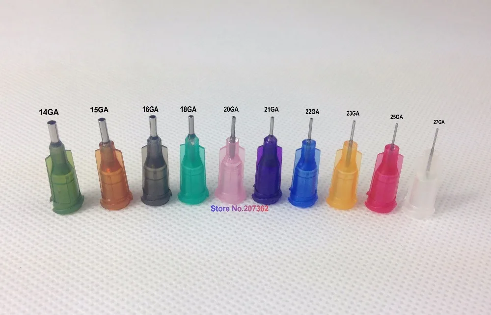 Высокоточные наконечники для тупых игл из эпоксидной смолы 1/4 дюйма (14 г 15 16 18 20 21 22