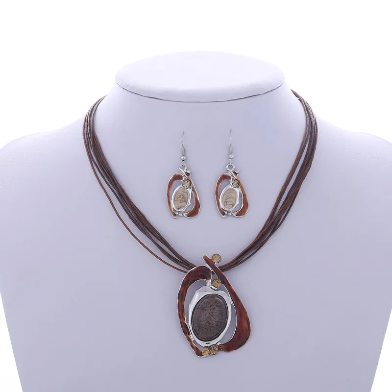 Винтажные Ювелирные украшения Boho эмаль ювелирное изделие массивное ожерелье