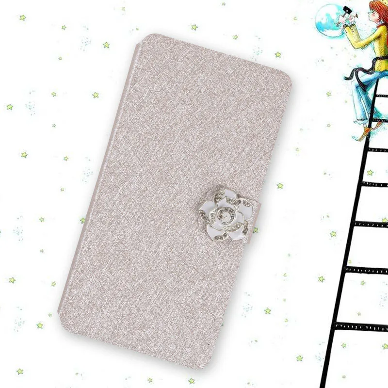 Чехол для sony Xperia Z Z1 Z2 Z3 Z5 L36H L39H L50 L55T, Роскошный чехол из искусственной кожи с откидной крышкой, чехол s Fundas, чехол для телефона с отделением для карт - Цвет: Gold Camellia