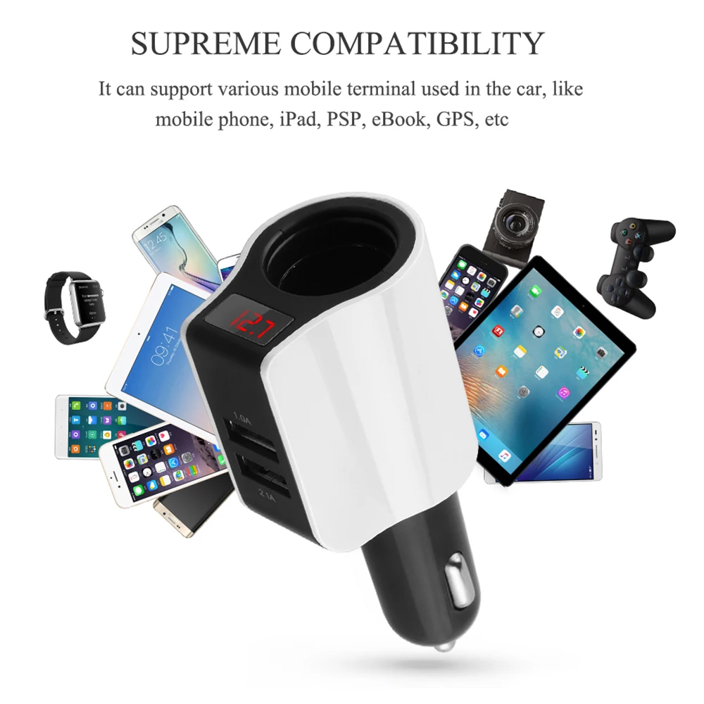 Автомобильное зарядное устройство Onever с двумя USB портами 2 1 А|charger for|charger for iphonecharger
