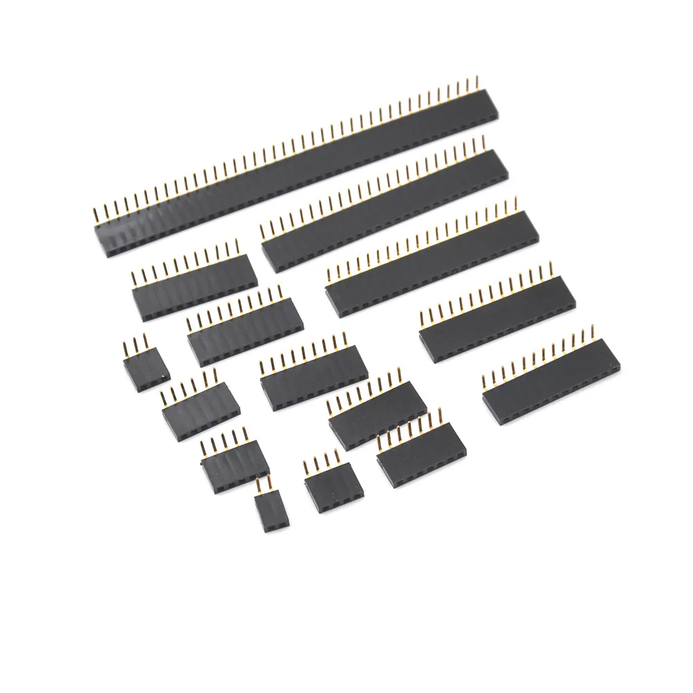 Однорядный гнездовой разъем 2 54 мм Pitch PCB штырьковый коннектор прямой одиночный