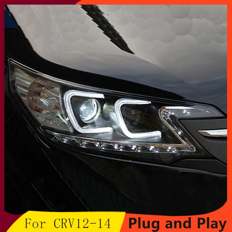 Стайлинг автомобиля для Honda CRV CR V Led передняя фара s 2012 2014 с двумя C ангельскими