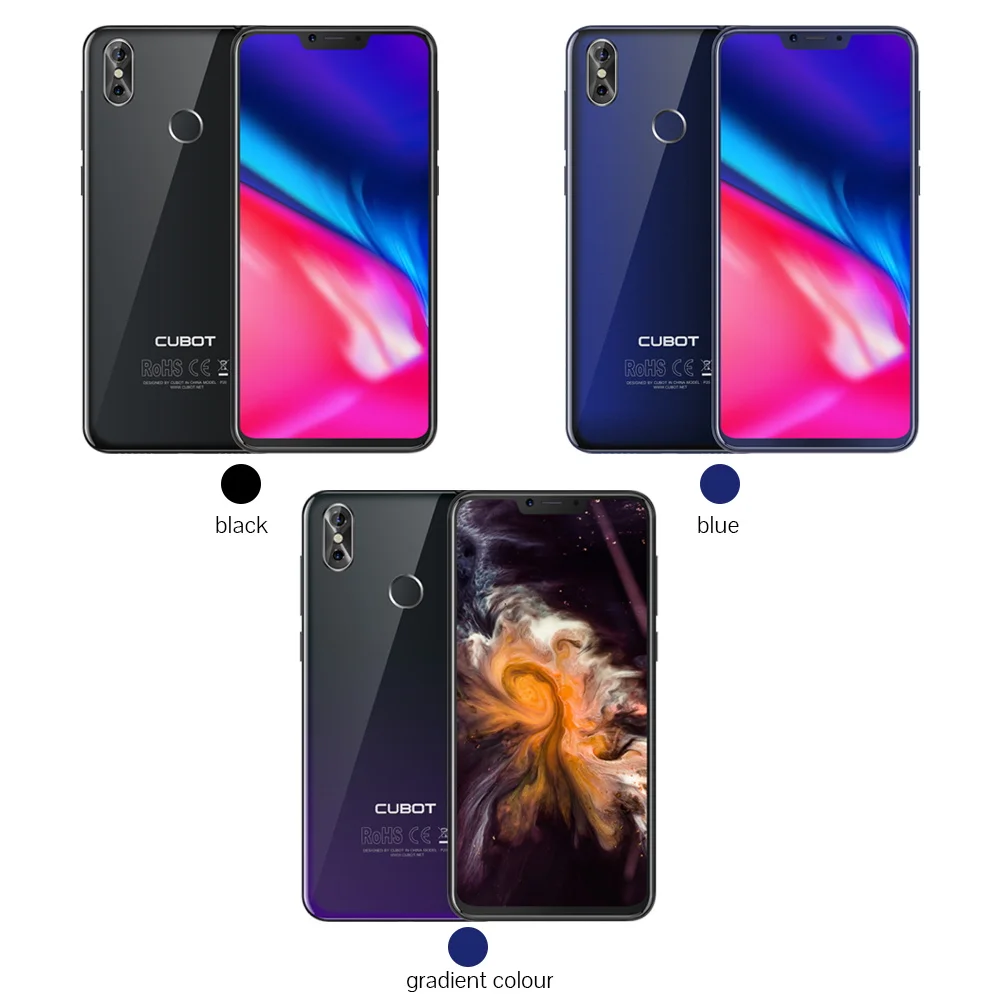 Cubot P20 6 18 'ཏ:9 экран 4 Гб 64 MT6750T восьмиядерный смартфон Android 8 0 4000 мАч 2246*1080 20MP + 2.0MP