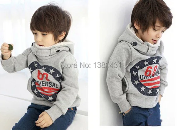 2014 hot sales boy fleece thickening long sleeve Hoodies &amp Sweatshirts children coat NANTONGR005 |