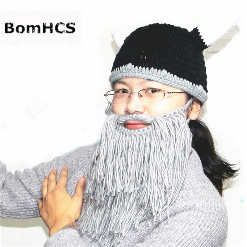 

BomHCS Cool Handmade Crochet Hat Tentacle Octopus Cthulhu Beanie Wind Mask Devil Horns Christmas Cap