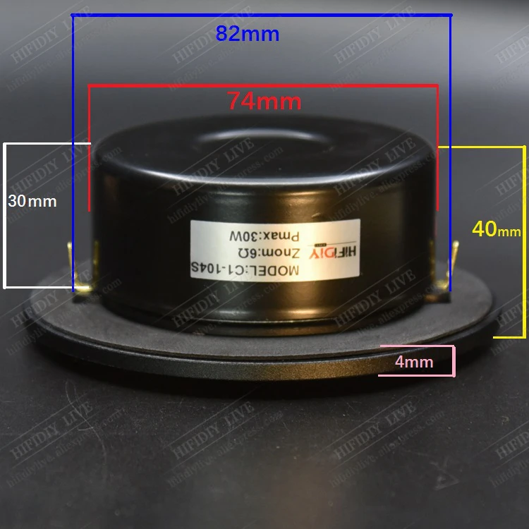 HIFIDIY LIVE C1-104S 4 дюймов твитер динамик блок hifi Бериллиевая медная пленка 6 Ом 30 Вт алюминиевая панель тройной громкоговоритель