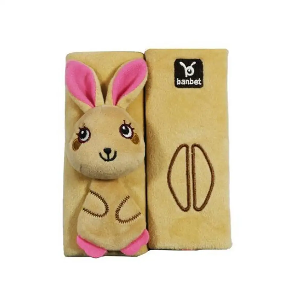 Rabbit Декор автомобиля по мотивам мультфильма ремни безопасности младенца ремень безопасности Автомобильный Ремень безопасности протектор Наплечные колодки дети плечо страховочная подушка коврик - Название цвета: Rabbit