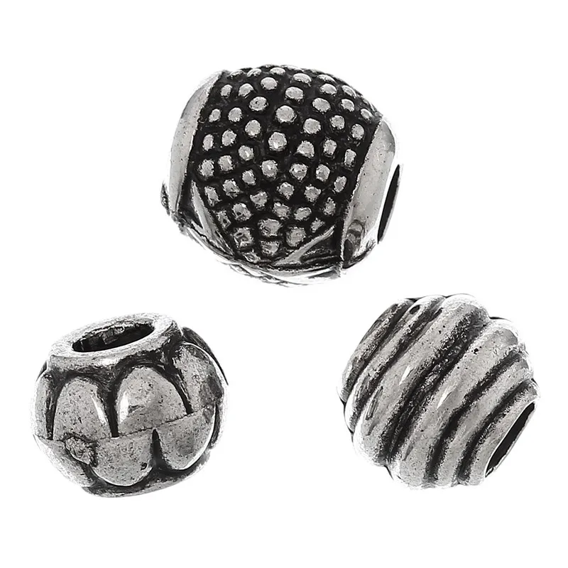 DoreenBeads 50 шт. Смешанные акриловые бусины серебристого цвета разделители
