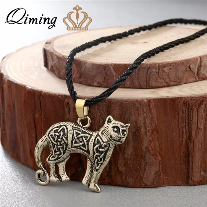 as picture Valknut Viking Славянский талисман Для женщин Цепочки и ожерелья кельтский узел кулон с драконом ожерелье талисман Шарм Винтажные Ювелирные украшения для мужчин - Окраска металла: as picture