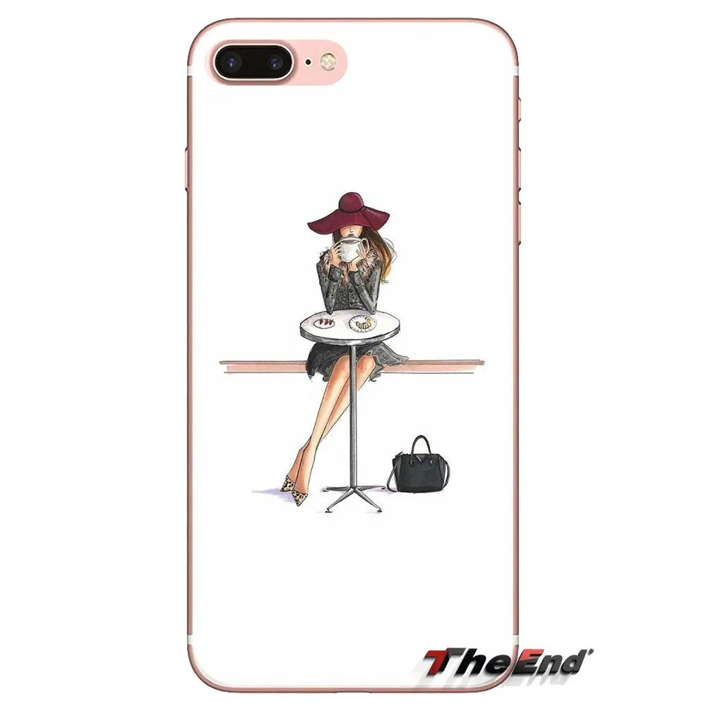 Soft Silicone TPU Case Fashionable Dress Shopping Girl For Samsung Galaxy S3 S4 S5 Mini S6 S7 Edge S8 S9 S10 Plus Note 3 4 5 8 9 |
