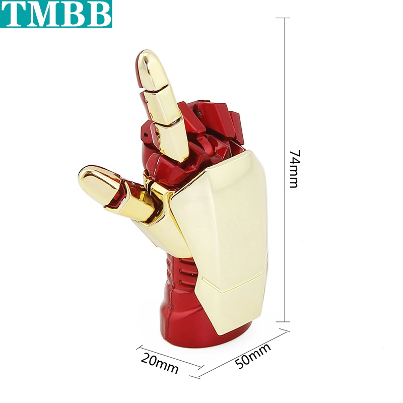 Креативный USB флеш-накопитель Ironman, 128 ГБ, флеш-накопитель, флеш-накопитель, анимированная рука Железного человека, 4 ГБ, 8 ГБ, 16 ГБ, 32 ГБ, 64 ГБ, USB 2,0, карта памяти