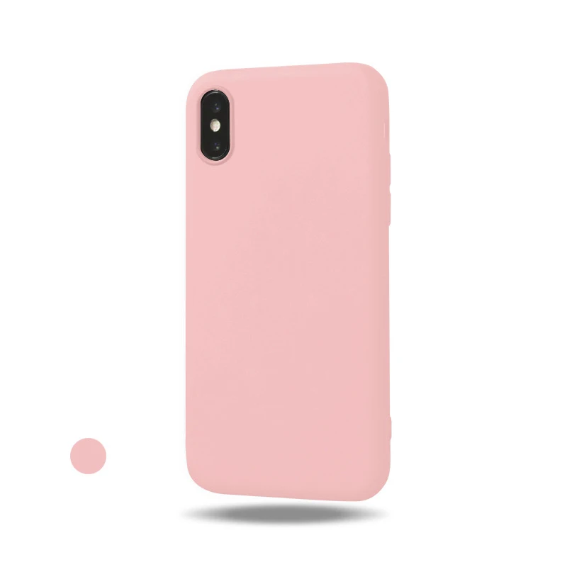 For iPhone7/6/8/X/XS MAX pure color Mobile phone protection case Silica gel material Delicate Back cover for male/female |