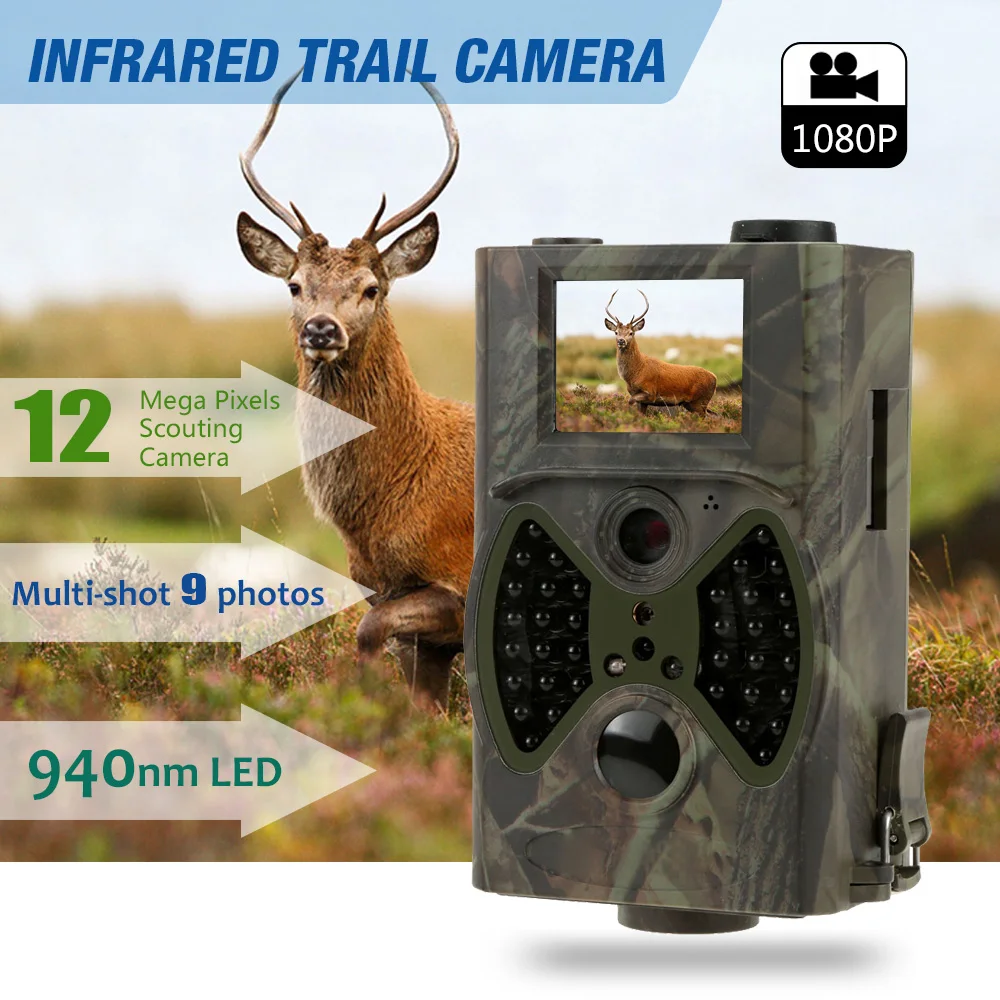 Охотничья камера HC300A 12MP HD 1080P 940NM 2," ЖК-камера, беспроводная инфракрасная скаутская камера
