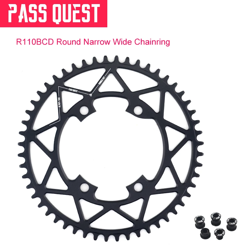 

Кольцо-цепь PASS QUEST 110 мм BCD для Shimano R7000, цепь для дорожного велосипеда, 40T/42T/44T/46T/48T/50T/52T
