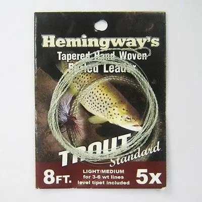 

Aventik Hemingway Tapered Hand Woven Furled leader-Trout Standard 8FT 5X