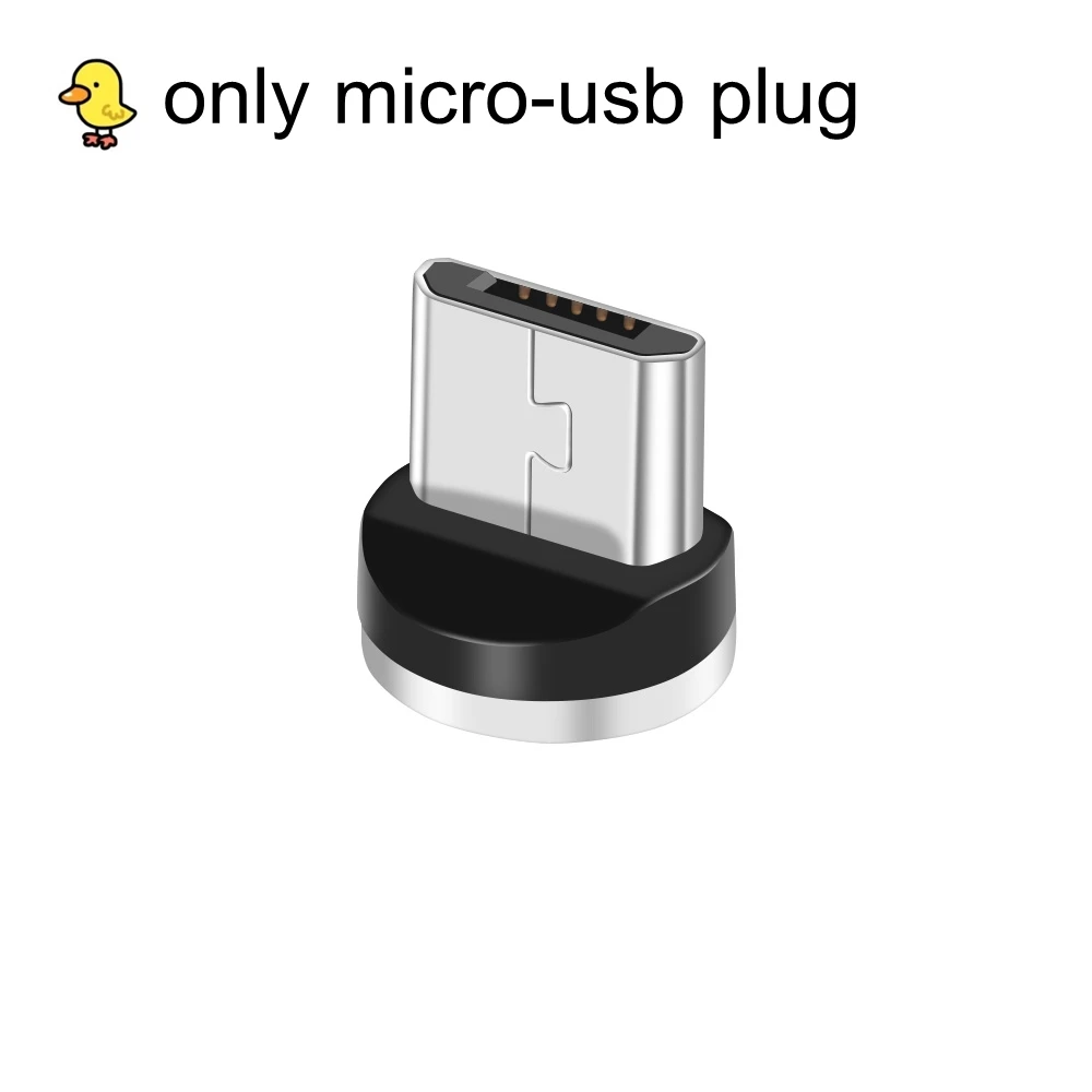 Магнитный usb-кабель Олаф 1 м 2 м Micro USB type C для быстрой зарядки, магнитный Шнур для iPhone XS Max samsung S9 Xiaomi, кабели для мобильных телефонов - Цвет: Only Micro Plug