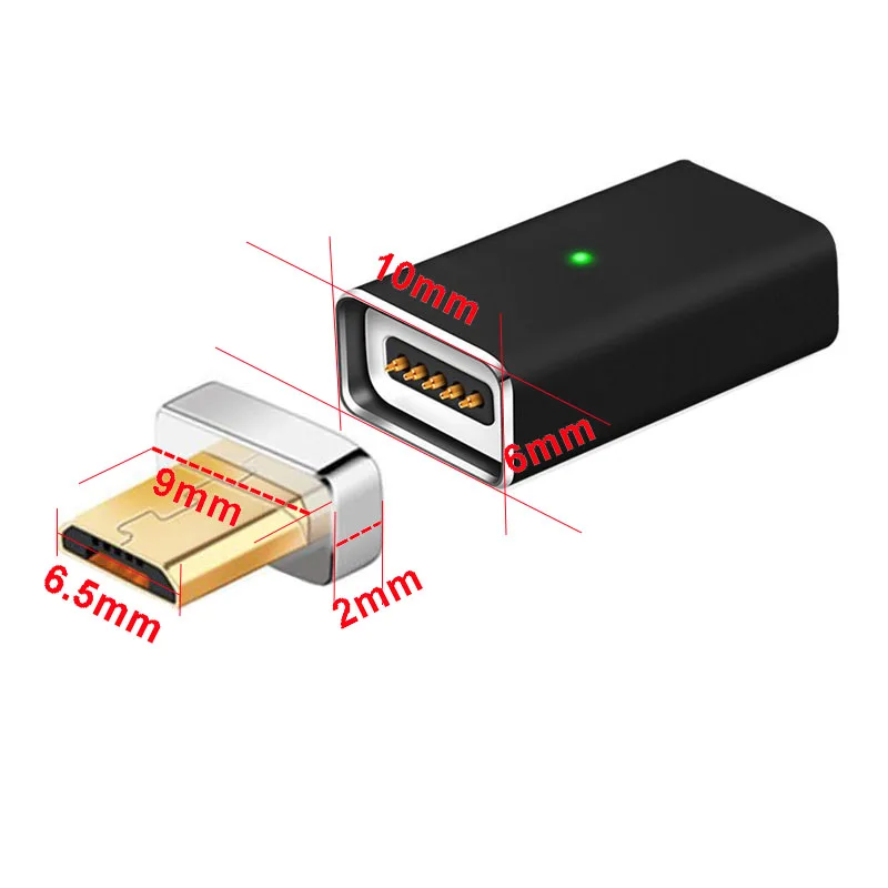 Новый модернизированный адсорбционный магнит адаптер Micro USB Магнитный зарядный