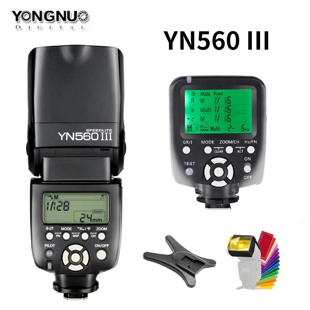 YONGNUO YN560III YN560 III Беспроводная вспышка фотовспышка для фотосъемки + YN560TX триггер Canon