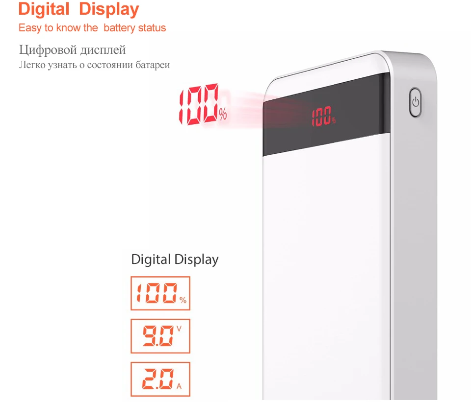 Yoobao Quick Charge 3,0 power Bank 20000 мАч для Xiaomi Mi 2 USB power Bank портативный внешний аккумулятор Pover Bank для iPhone 7 6 5