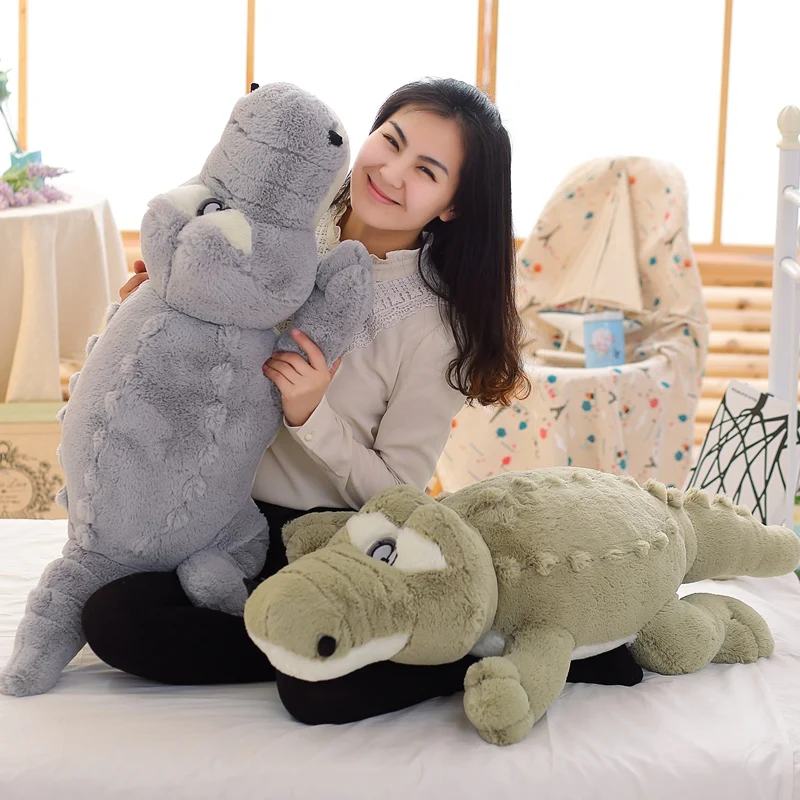 1pc 60-140cm Big Size Simulation Crocodile Plush Toys Stuffed Animals Soft Cushion Pillow Kids Girls Xmas gifts | Игрушки и хобби