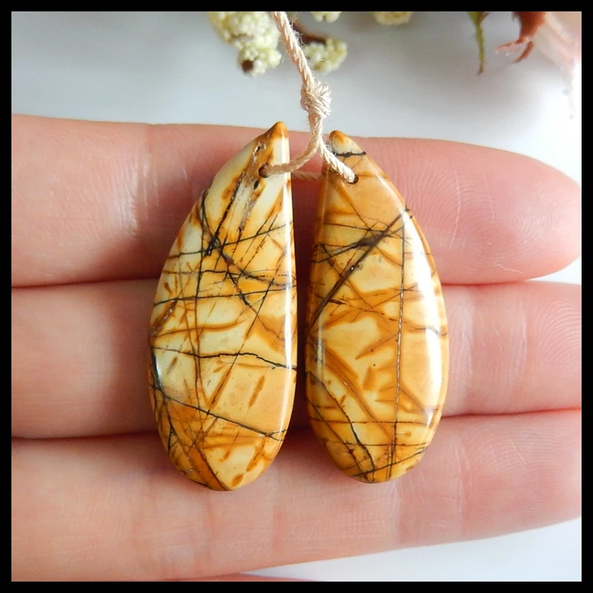 Женские модные серьги из натуральной яшмы Пикассо разных цветов с