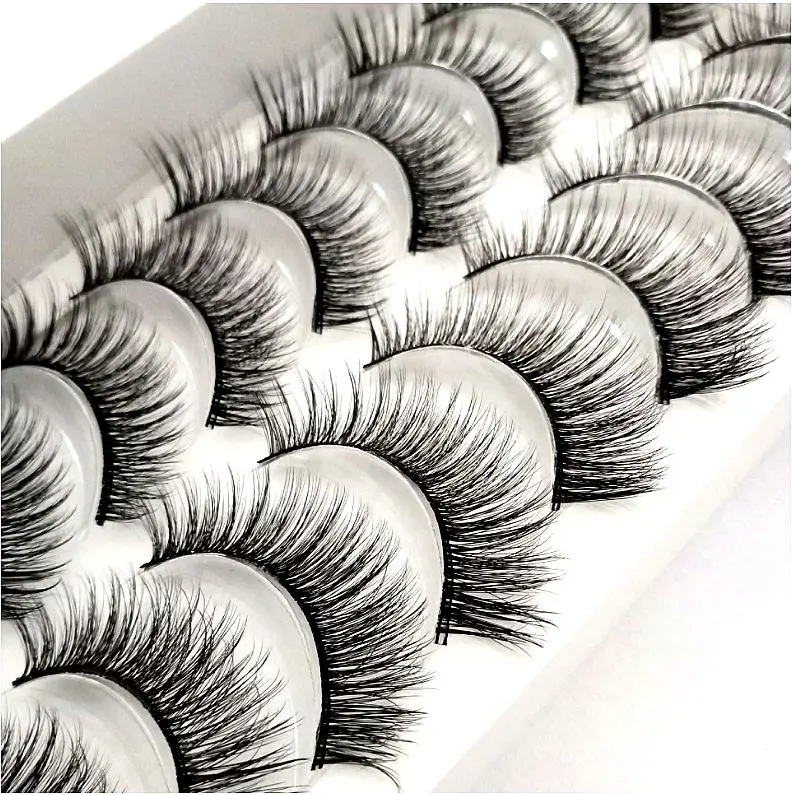 Новинка года 10 пар норковые ресницы 3D натуральный накладные ресницы 3d норки мягкие наращивание ресниц Макияж комплект Cilios