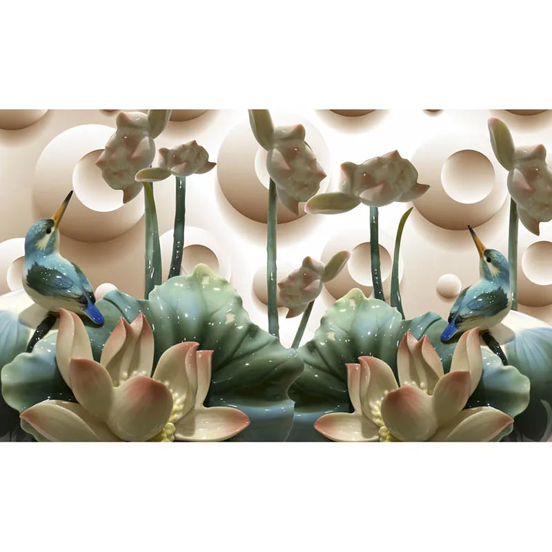 3D Цветы фрески обои для гостиной постельные принадлежности комнаты