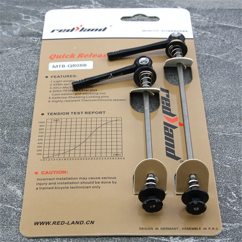 

RedLand Mountain Bicycle Hub Accessories Hub Quick Release MTB Bike Quick Release Front 115 Rear 151mm Wheel Hub Skewers 1 pair