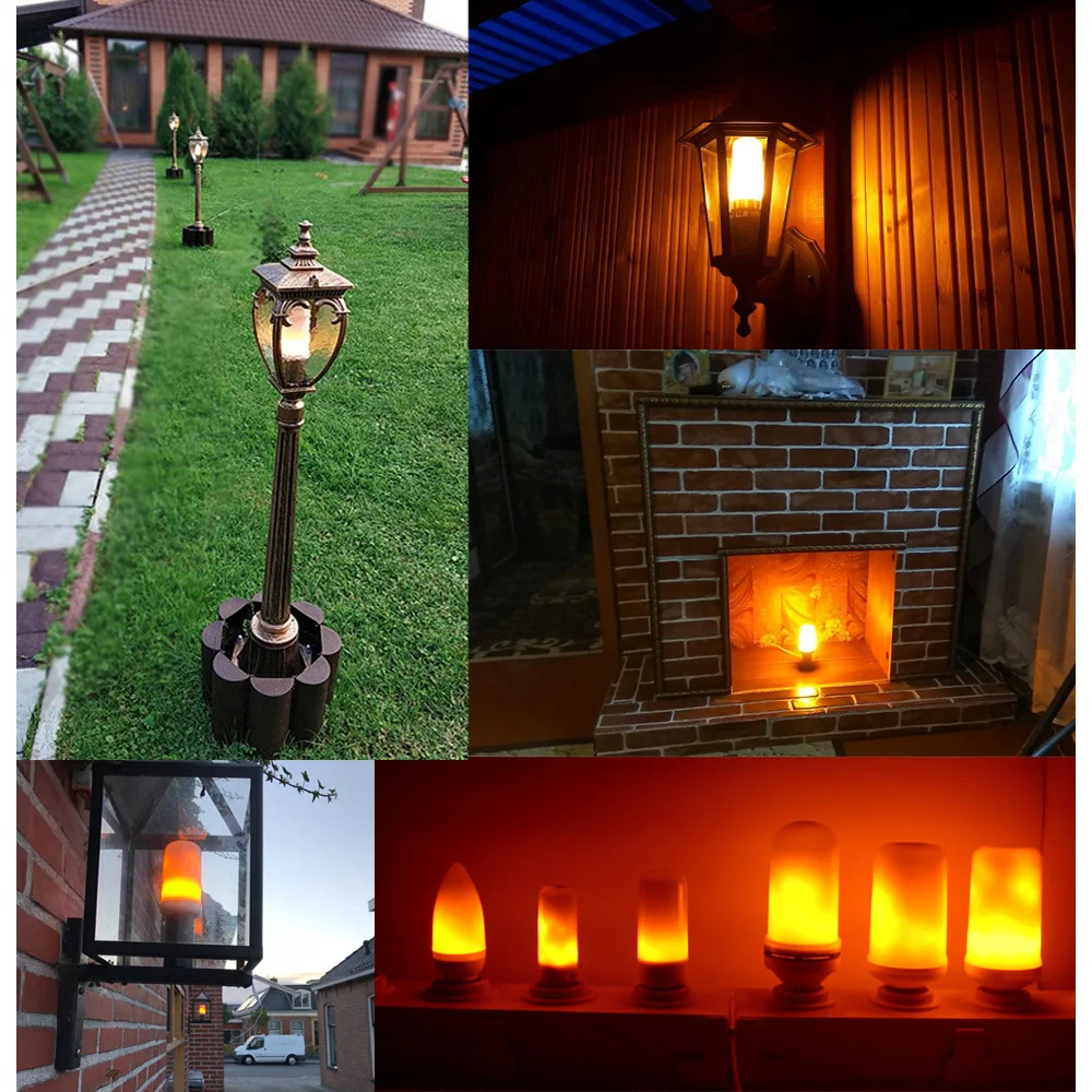 Садовый фестиваль романтическое украшение свет пламени ночь E27 факел эффект огня