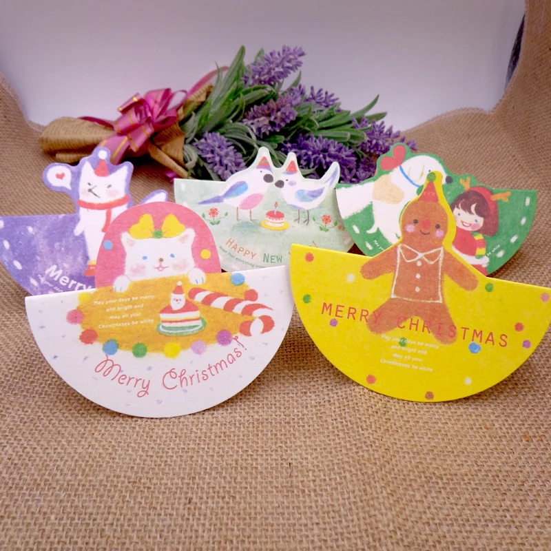 4 комплекта рождественские Конверты Наклейки и всплывающие Набор карточек