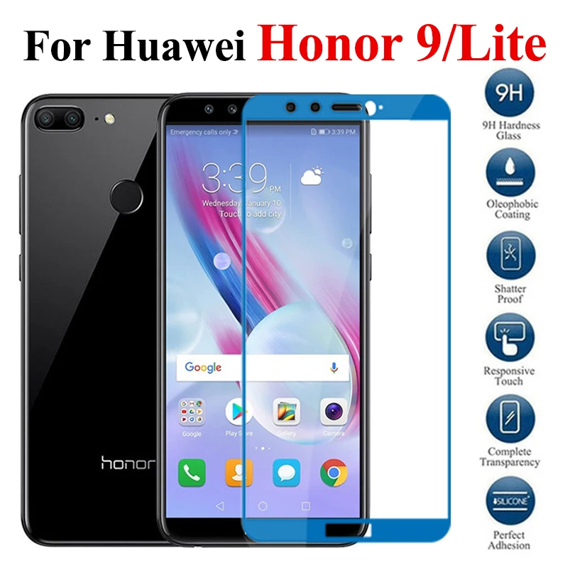 Защитное стекло для huawei honor 9 lite защитная пленка экрана light lite9 закаленное huaway honer 9h