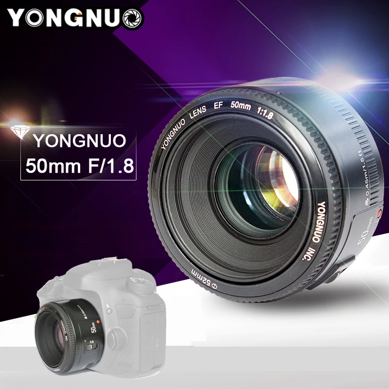 RU STOCK YONGNUO YN EF f/1 8 AF 50 мм объектив 1:1.8 стандартная основная Диафрагма объектива с