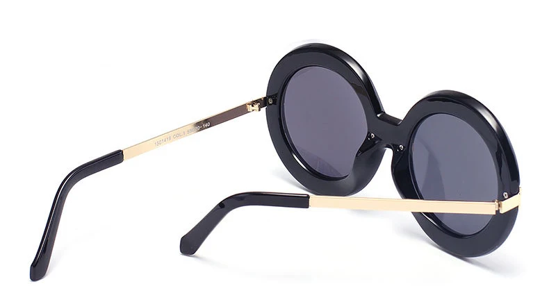 Новинка 2017 года Винтаж негабаритные Круглые Солнцезащитные очки Для женщин