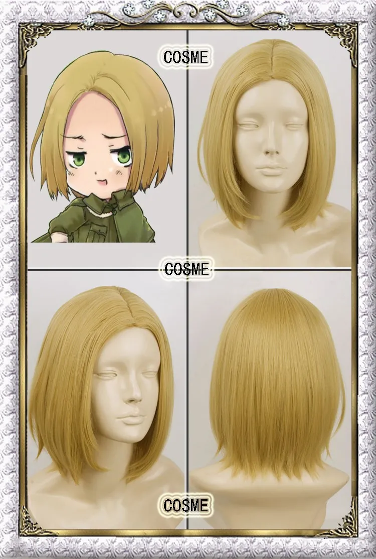 

Axis Powers Hetalia APH POLAND Short Gold straight Cosplay Wig