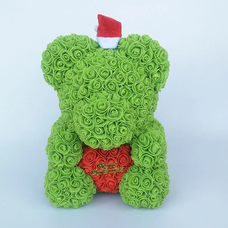 teddy bear rose bear with heart artificial roses foam roses flower Christmas decoration for home. christmas gift